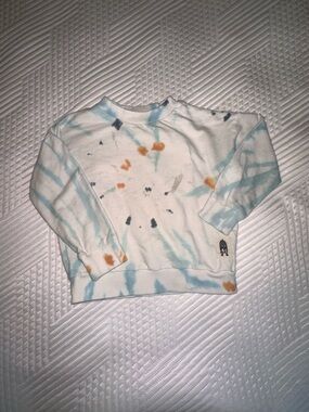 PH PLAY Tie-Dye Crewneck Sweatshirt - Light Blue & Orange